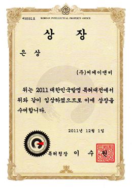 발명특허대전 은상 특허청 (2011)